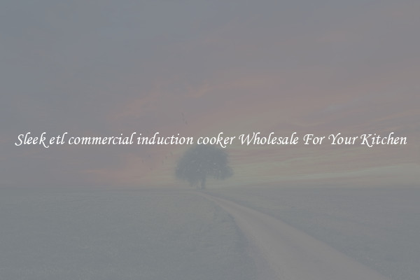 Sleek etl commercial induction cooker Wholesale For Your Kitchen
