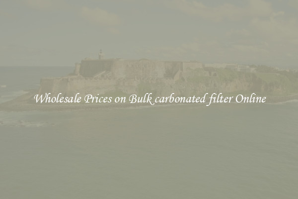 Wholesale Prices on Bulk carbonated filter Online