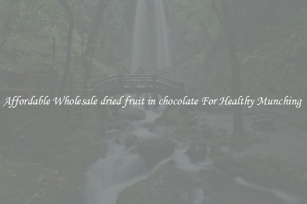Affordable Wholesale dried fruit in chocolate For Healthy Munching 