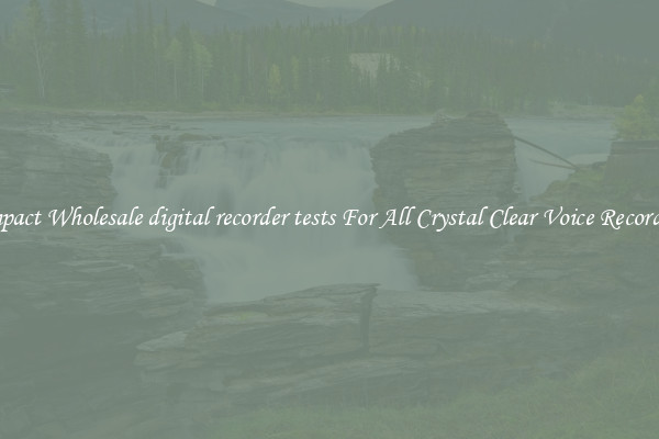 Compact Wholesale digital recorder tests For All Crystal Clear Voice Recordings