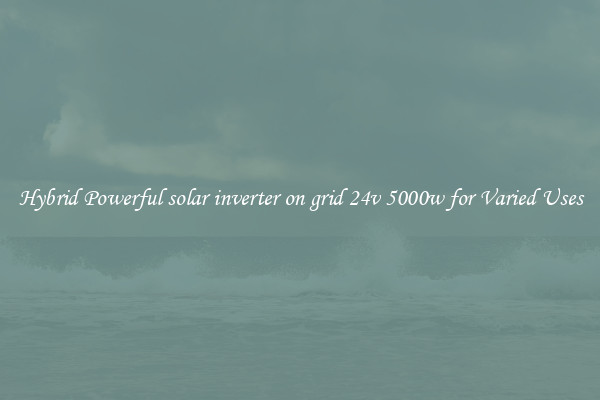 Hybrid Powerful solar inverter on grid 24v 5000w for Varied Uses