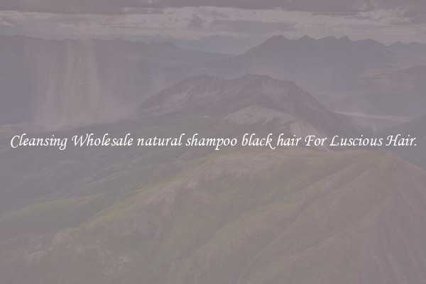 Cleansing Wholesale natural shampoo black hair For Luscious Hair.