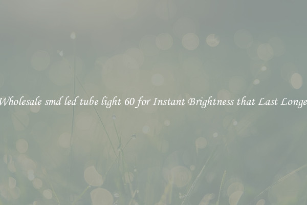 Wholesale smd led tube light 60 for Instant Brightness that Last Longer
