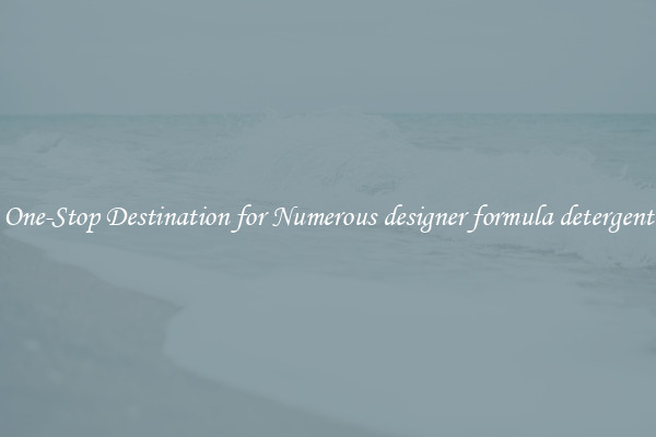 One-Stop Destination for Numerous designer formula detergent