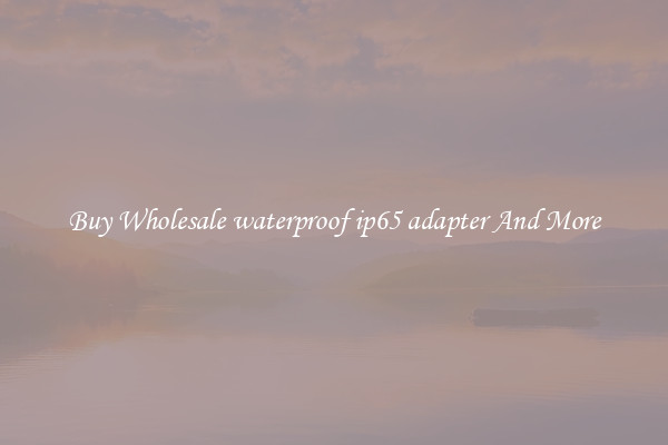 Buy Wholesale waterproof ip65 adapter And More