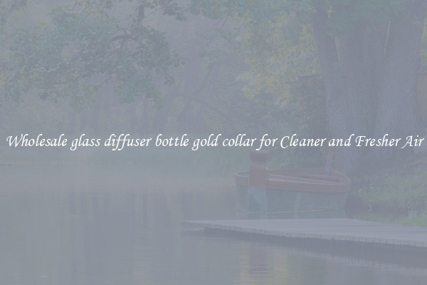 Wholesale glass diffuser bottle gold collar for Cleaner and Fresher Air