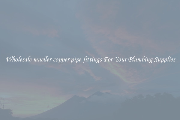 Wholesale mueller copper pipe fittings For Your Plumbing Supplies