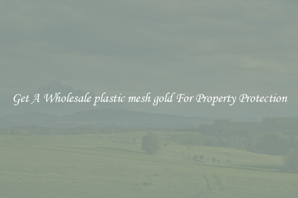 Get A Wholesale plastic mesh gold For Property Protection